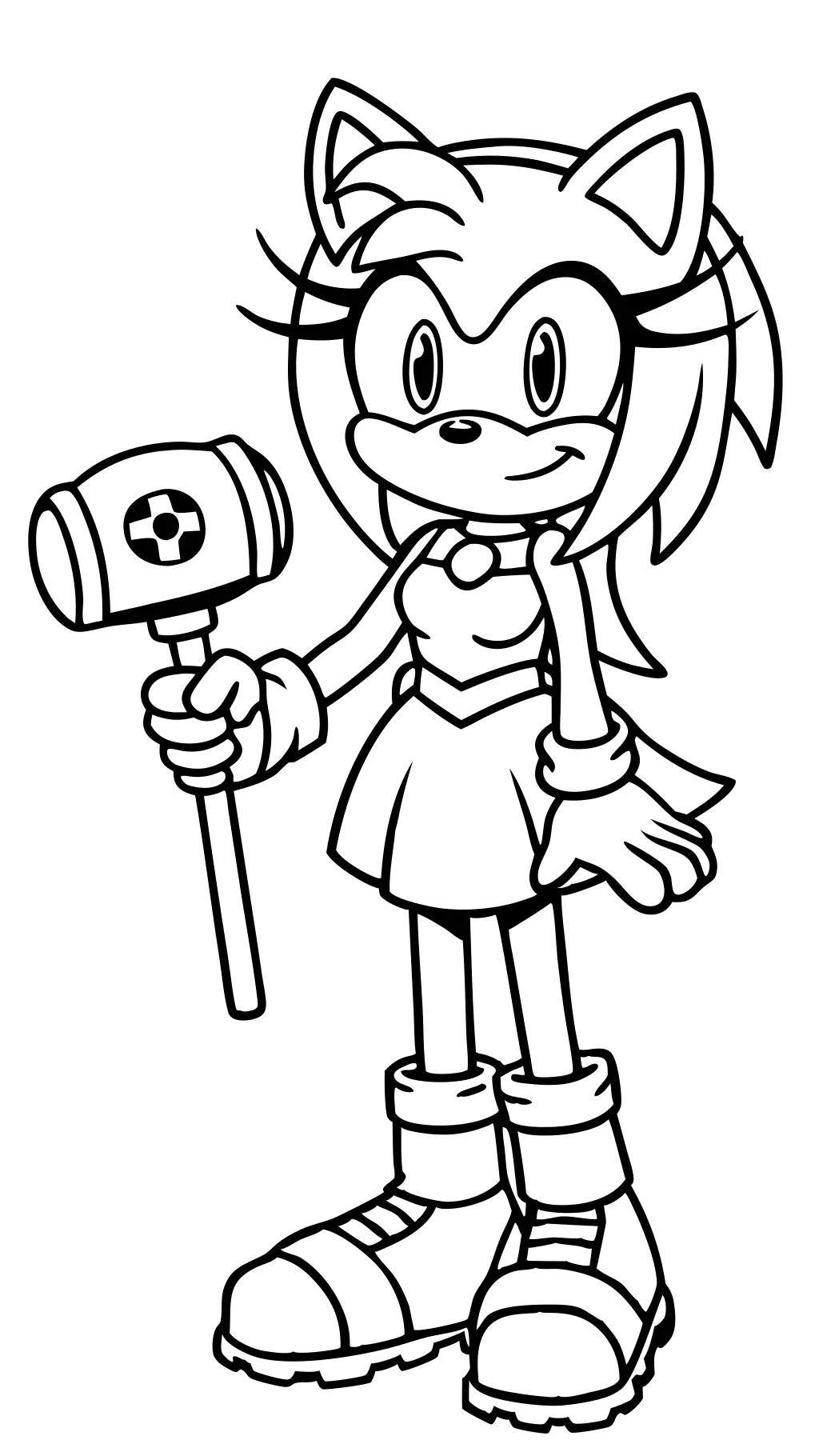 amy rose sonic coloring pages